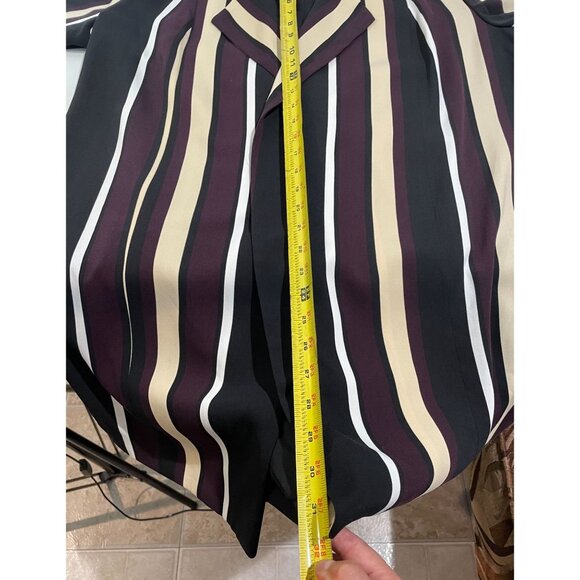 Chicos Womens Striped Open Front Blazer Jacket 2P Polyester - Picture 16 of 16
